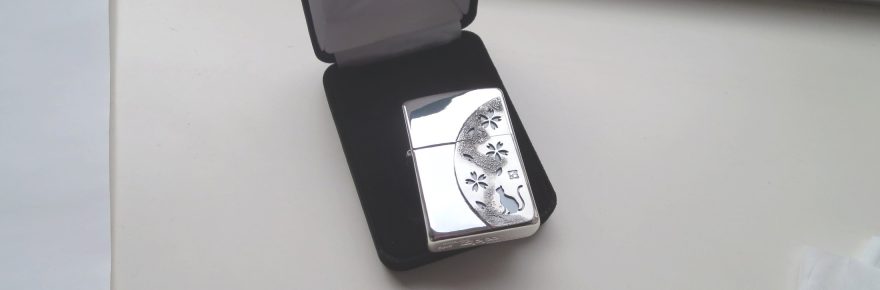 満月と猫×霞桜Ｚｉｐｐｏ　ＳＩＬＶＥＲ９２５