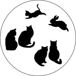 オーダーメイド　猫×兎シルバーキーホルダー　デザイン画