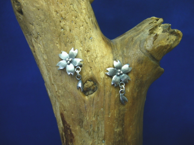 桜 ピアス 花一つタイプ
