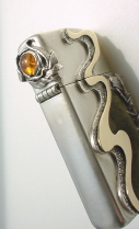 エス　オールハンドメイド　Zippo（シルバー925）タイプ2　側面画像